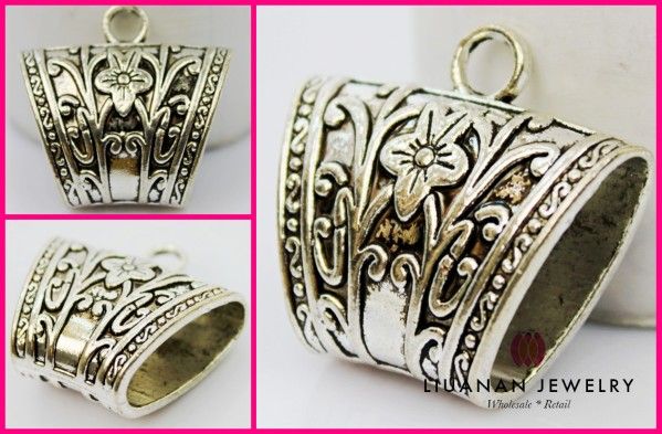 Wholesale Vintage Mix Silver Gold Tibete Charm Scarf Slide Tube Buckle ...