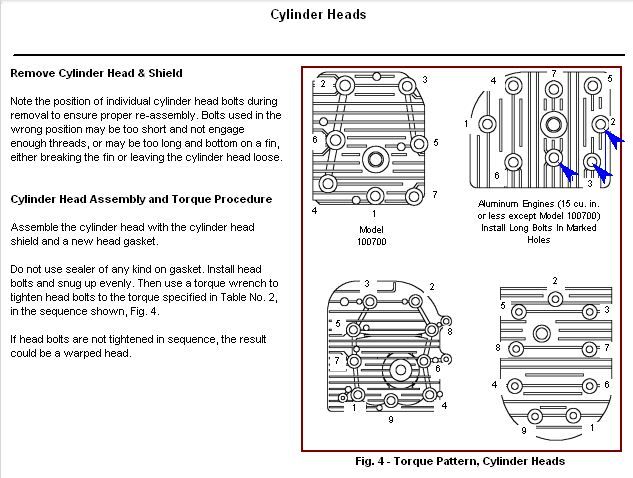 Cylinder Head Torque My Lawnmower Forum