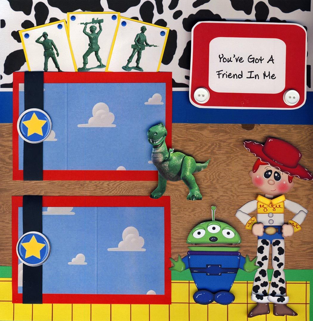 TOY STORY 2 Premade Scrapbook Pages paper piecing layout 4 Album 3D