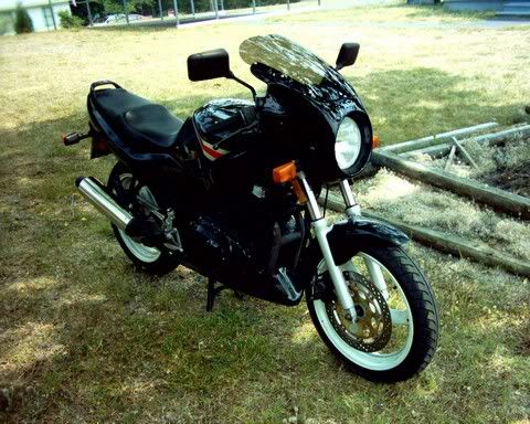 1989 Suzuki GS500E with upper and lower Targa fairings