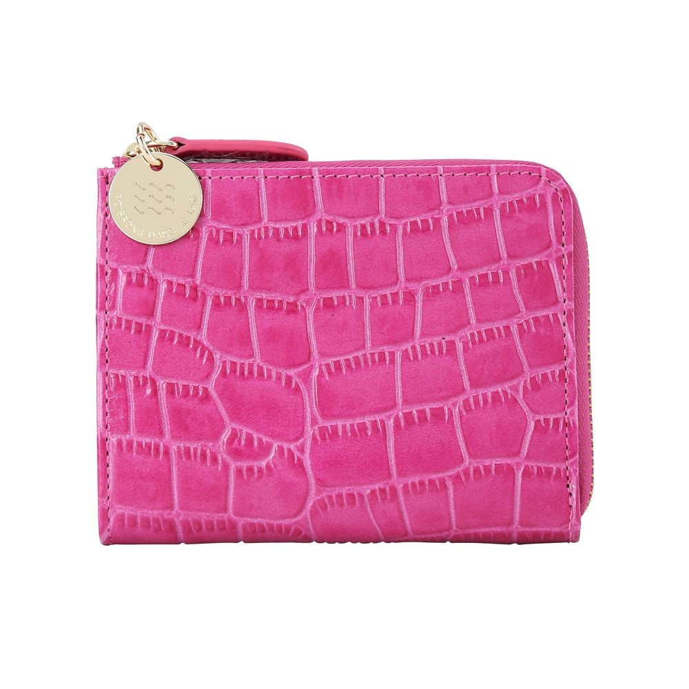  photo LEIK L Shape Card Zipper Wallet Hot Pink.jpg