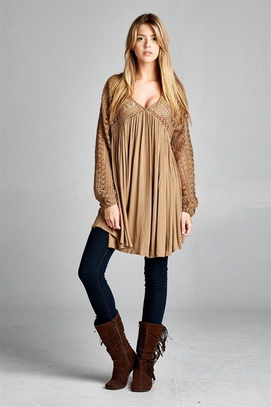 PLUS SIZE BLACK CROCHETED BOHO GYPSY BABYDOLL SHIRT MINI DRESS TUNIC 1X 2X 3X eBay