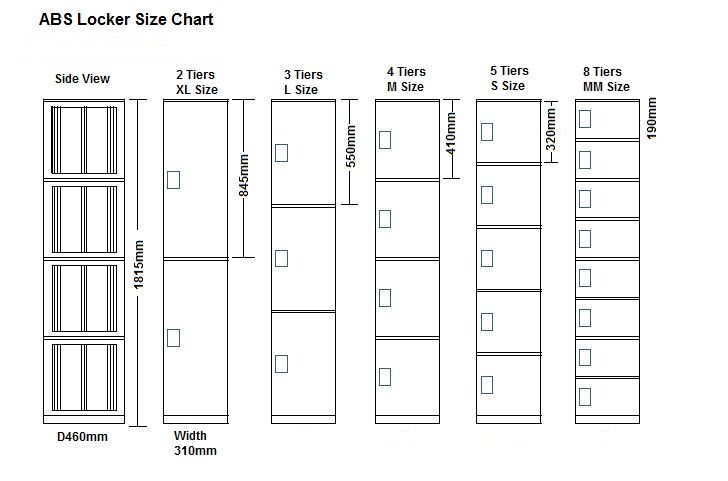 ABS Locker Size Chart