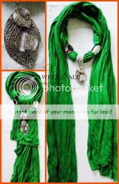 Ladys Rhinestone Jewelry Necklace scarves Cotton Shawl Wrap Leaf 