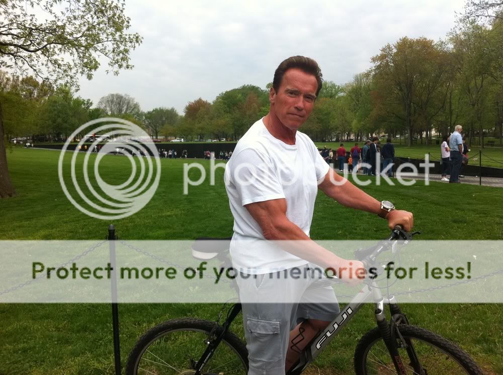 Schwarzenegger muscle bike biceps 2011