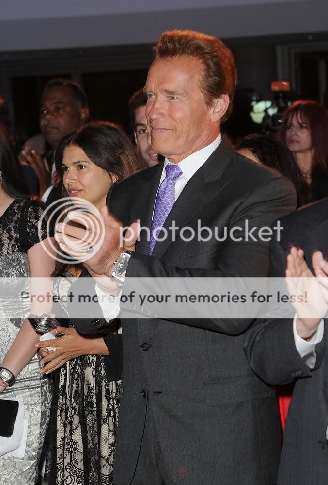 Former California Governor Arnold Schwarzenegger accepts an award at Skirball Cultural Center on May 10, 2011 in Los Angeles, California.