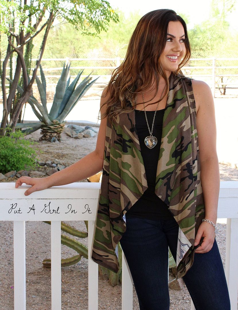 green sleeveless cardigan