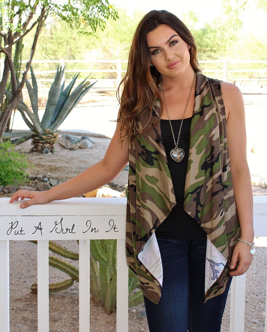 camo cardigan plus size